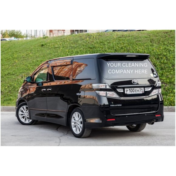 CUSTOM CLEANING COMPANY STICKERS FULL WINDOW DECALS FOR VAN CAR - Picture 3 of 3